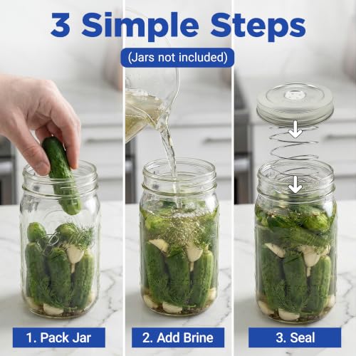 Fermentation Kit for Wide-Mouth Mason Jars with Venting Lids and Weights