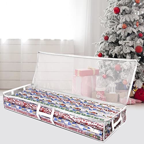 Wrapping Paper Storage Container Under Bed Gift Wrap Organizer 2 Pack