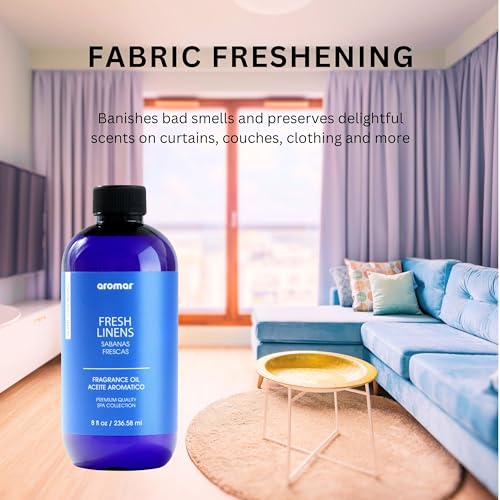 Fresh Linens Fragrance Oil 8oz - Long-Lasting Scent for Diffusers