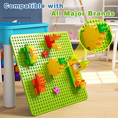 5-in-1 Kids Activity Table and Chair Set with 128 Building Blocks