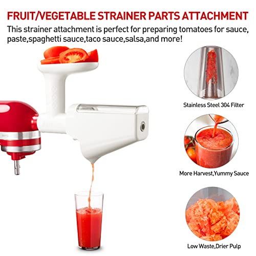 Fruit and Vegetable Strainer and Meat Grinder Attachment Set for Stand Mixers