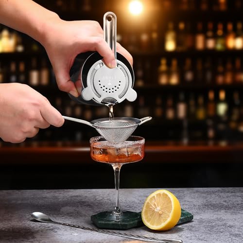 Etens Stainless Steel Cocktail Strainer Set with Hawthorne, Julep & Mesh Strainers