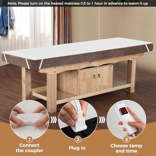 Heated Mattress Pad Twin Size with 9 Heat Settings & Timer
