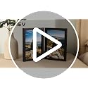 4x6 Double Picture Frame - Black Wooden Hinged Photo Frame for Tabletop