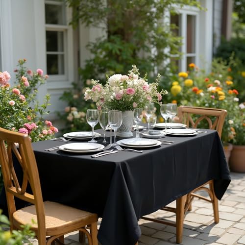 Rectangle Tablecloth 60 x 84 Inch - Stain & Wrinkle Resistant Fabric Cover