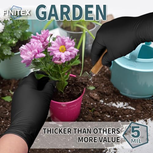Black Nitrile Disposable Gloves 5 Mil Powder Latex Free - 100 Count (XL)