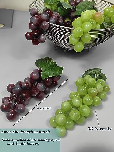 12 Bunches Artificial Grapes - Realistic Simulation Fruit for Decor