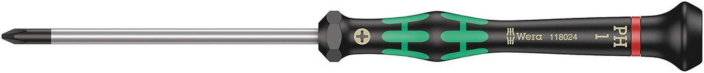 Wera 2035/6 Micro Slotted & Phillips Screwdriver Set - 6-Piece with Convenient Rack