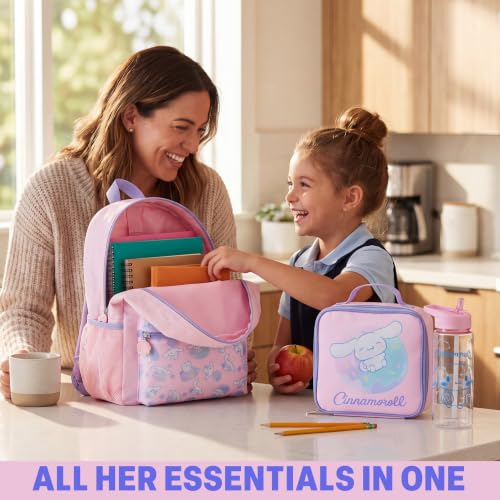 Cinnamoroll Kids Backpack Set with Lunch Bag, Water Bottle & Pencil Case - Multi Cinnamoroll