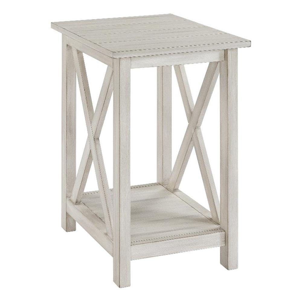Boraam Jamestown Side Table, Antique White