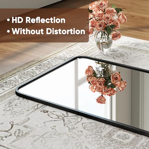 48x14 Inch Full Length Mirror, Over-the-Door or Wall Mounted Floor Mirror