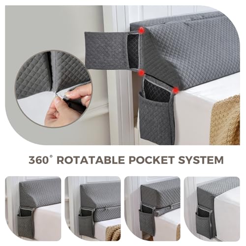 King Size Bed Wedge Gap Filler Pillow - Adjustable & Foldable
