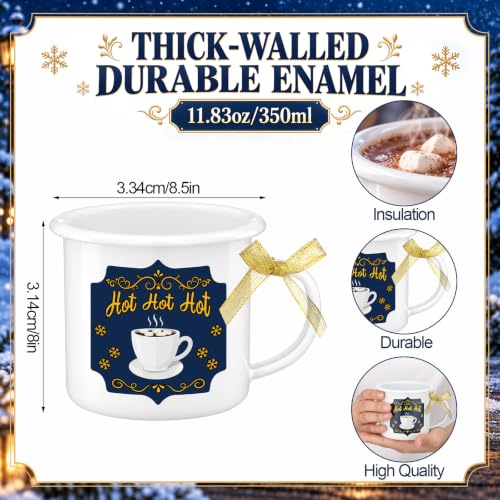 Gandeer Christmas Express Train Coffee Mugs Set - Hot Cocoa Variant, 12 oz, 6 Pack