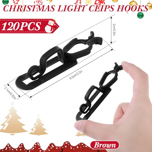 200 Pcs Christmas Light Clips, Outdoor Gutter and Shingle Hooks for C7 C9