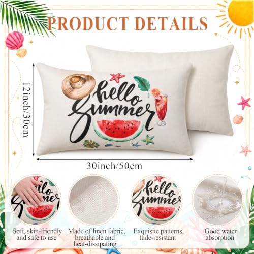 Newwiee 12 Sets Holiday Pillow Covers 12 x 20 In. Multicolor