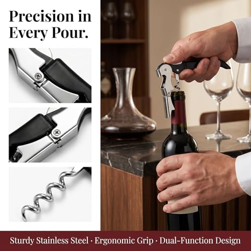 ODKCAL 4-Pack Waiter Corkscrew Wine Opener Set – Stainless Steel Bottle Openers