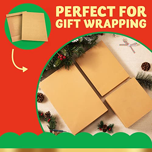 JOYIN 12PCS Christmas Brown Gift Boxes with Lids for Presents, 4"