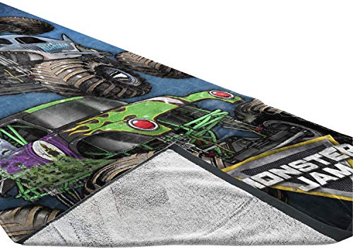 Monster Jam Kids Bath & Beach Towel - Super Soft Cotton 28 x 58 Inches