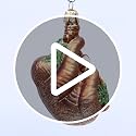 Handcrafted Blown Glass Smiling Sloth Christmas Tree Ornament