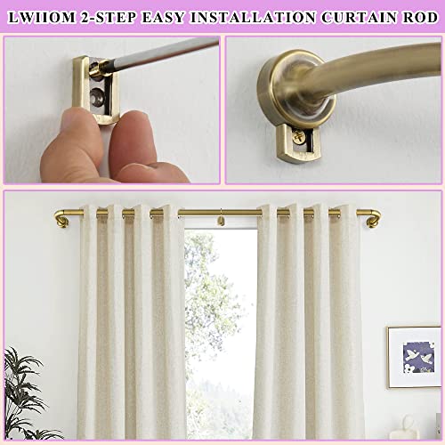 Adjustable Wrap-Around Curtain Rod, Antique Bronze Metal Window Drape Rod