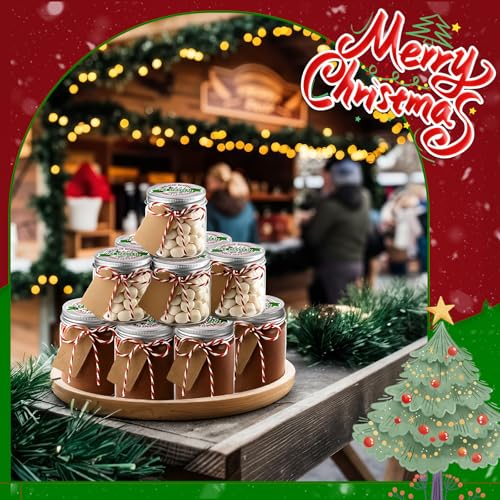 Plastic Hot Chocolate Jars Set with Lids, Labels & String - Christmas Bar Supplies