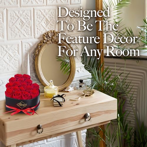 Preserved Red Roses in Heart Gift Box - Real Forever Flower Gift Set