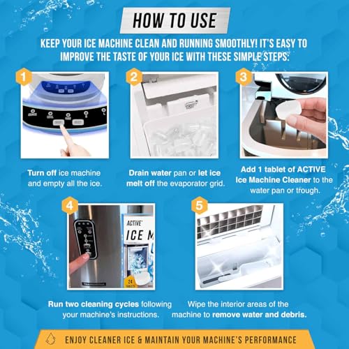Ice Maker Cleaner and Descaler Tablets - Nickel-Safe Scale Remover (24 Count)