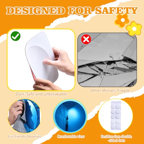 4-Piece Sensory Bubble Mirror Set - Shatterproof Acrylic Wall Decor