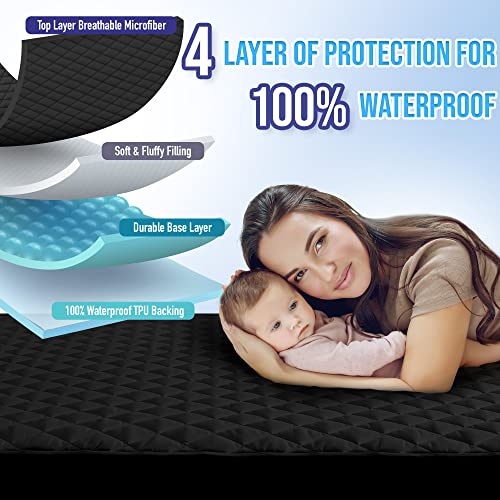 King Size Waterproof Mattress Protector with Deep Pockets