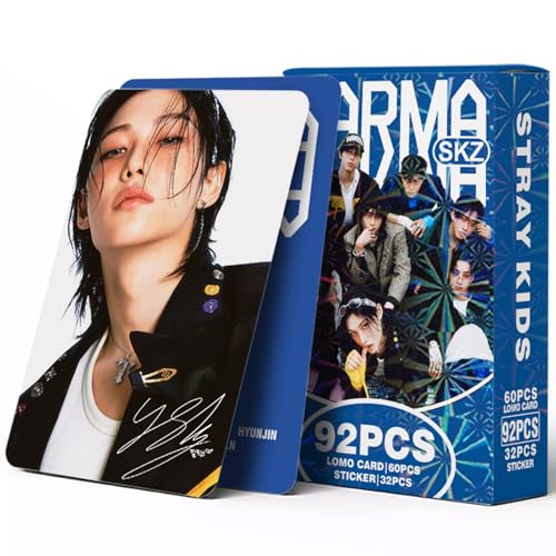 55-Piece K-Pop Album Lomo Photo Card Set with 32 Laptop Stickers