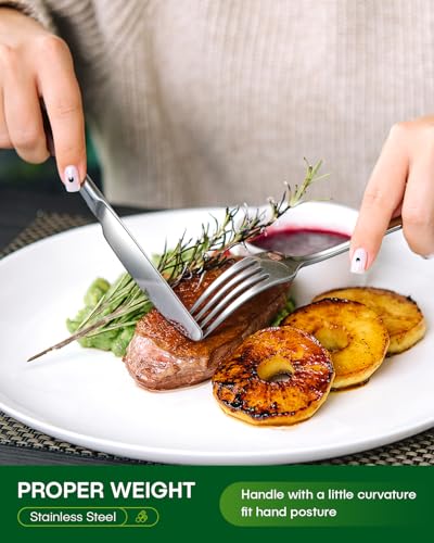 20-Piece Stainless Steel Silverware Set for 4, Mirror Polished Flatware