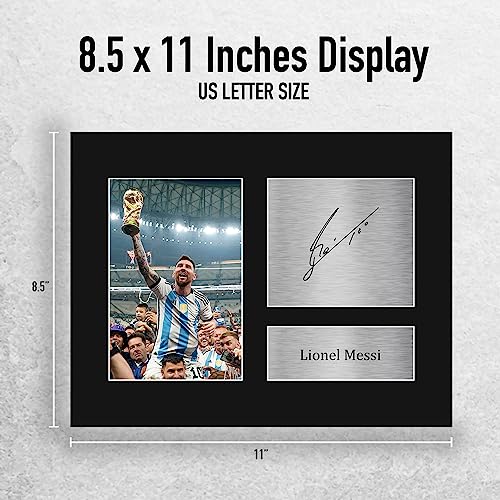 Footballer Printed Autograph Photo Display - US Letter Size