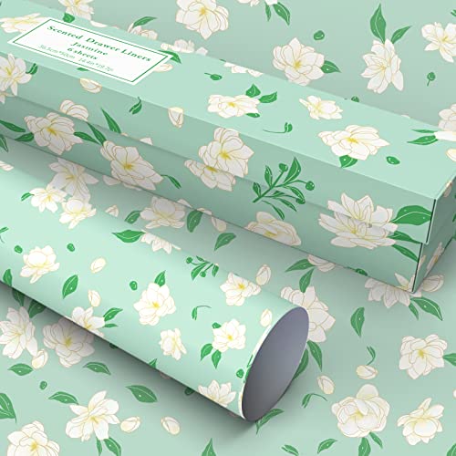 Jasmine Scented Drawer Liners - 6 Non-Adhesive Sheets for Closet & Dresser