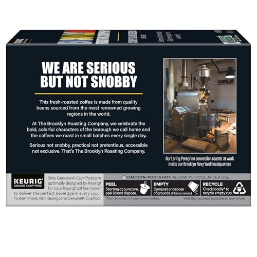 Brooklyn Roasting Company Coney Island Blend, Single Serve Keurig K-Cup Pods, Dark Roast Coffee, 10-Count Box