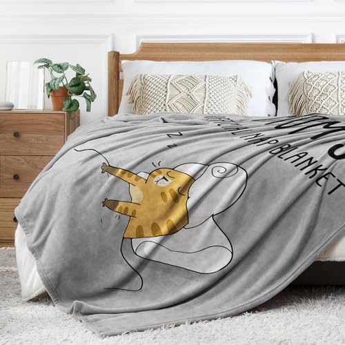 80x60 Grey Mom Gift Blanket - Cozy Nap Throw for Mother's Day