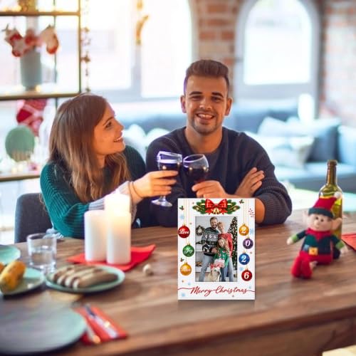 Christmas Picture Frame 4x6 - Love Joy Peace Merry Christmas 2026 White