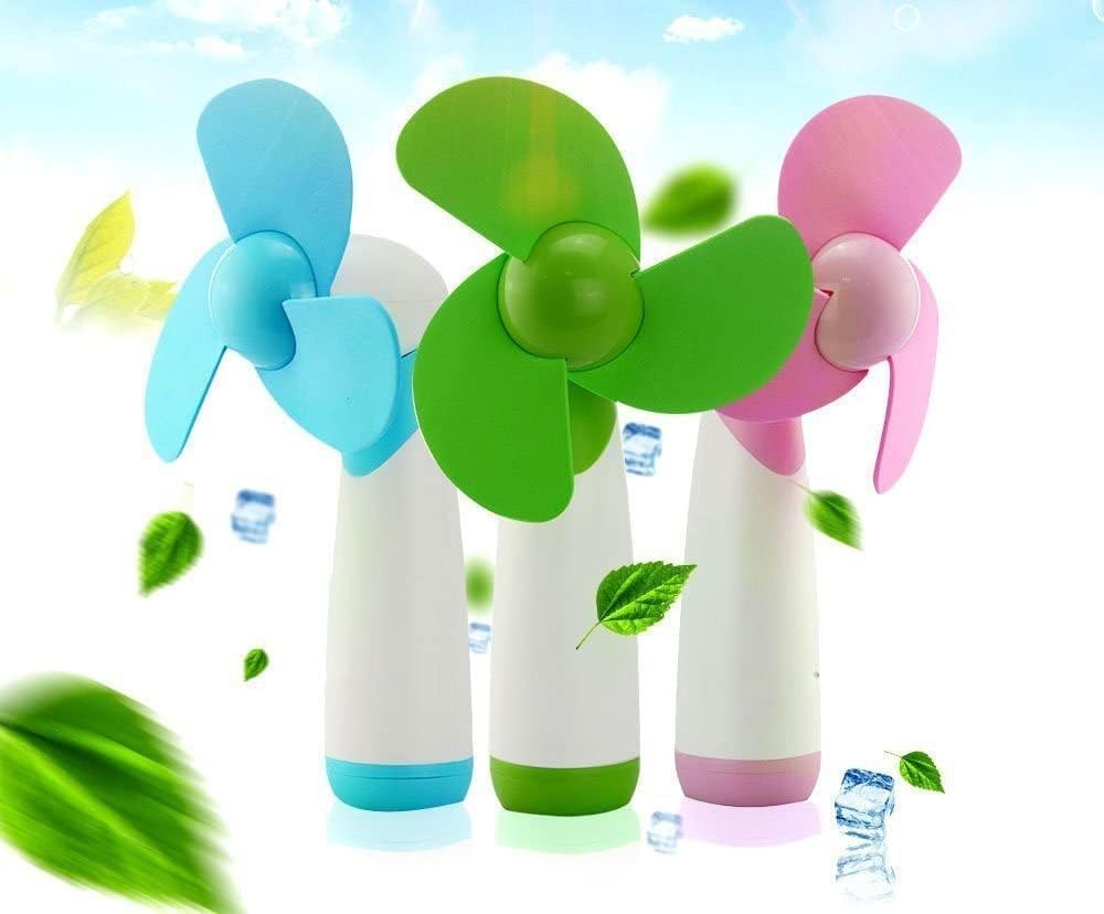 Skiennix Mini Handheld Fan - Portable Battery-Powered Fan with Soft Foam Blades | Blue Color