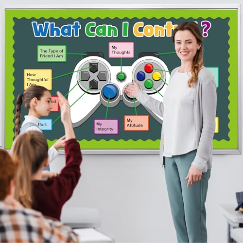 Growth Mindset Bulletin Board Set - Video Game Classroom Decor (49 Pieces)