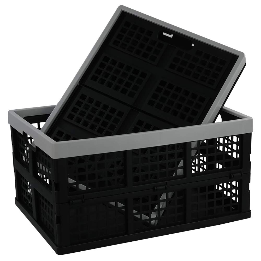 Doryh 34-Liter Collapsible Storage Crates/Stackable Storage Container Basket, Set of 4