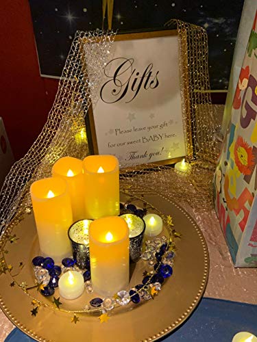 Honbay Gold Sparkly Star Tinsel Garlands 2 Rolls for Christmas & Festive Decor