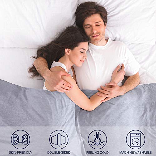 Premium Twin Size Weighted Blanket Cover - Soft & Breathable, Zippered Duvet Cover