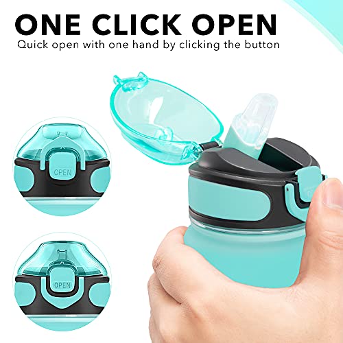 32 oz Motivational Water Bottle with Time Marker and Straw