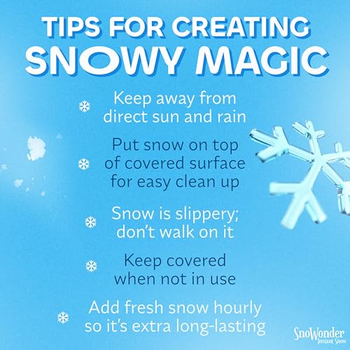 Instant Fake Snow Powder for Cloud Slime & Holiday Decor - Makes 1 Gallon