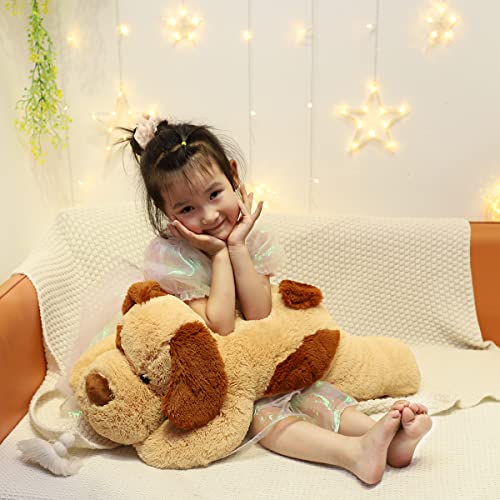 26.8-Inch Weighted Dog Stuffed Animal, 5 lbs Sensory Plush Pillow Toy