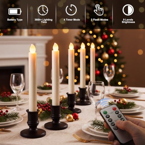 Verdenu 14 Pack Window Candles with Remote Timer, Holders & Suction Cups (Variation: 14 Pack)