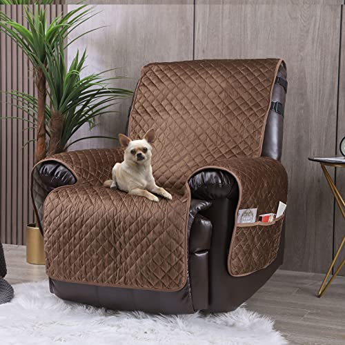 Waterproof Velvet Recliner Cover - Non-Slip Large Size 28"