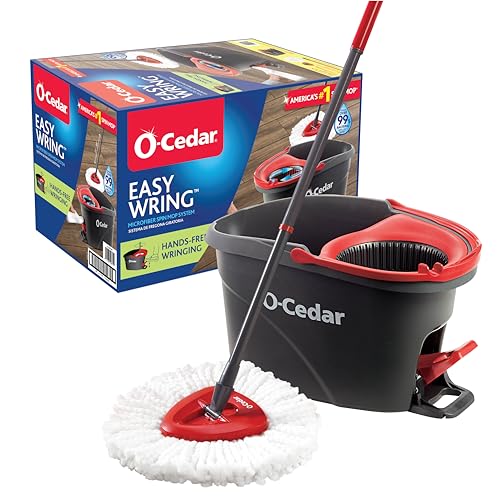 O-Cedar EasyWring Microfiber Spin Mop & Bucket Floor Cleaning System