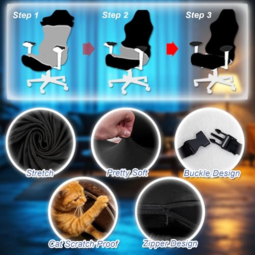 Gaming Chair Cover - 3D Printing Stretch Fit, Scratch Resistant