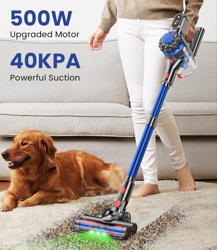 KARDV Cordless Stick Vacuum Cleaner 500W 40Kpa with LED Display and 60Mins Runtime