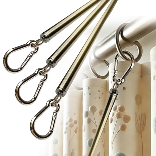 46-Inch Iron Curtain Pull Wand - Heavy Duty Drapery Rod, 4 Pack
